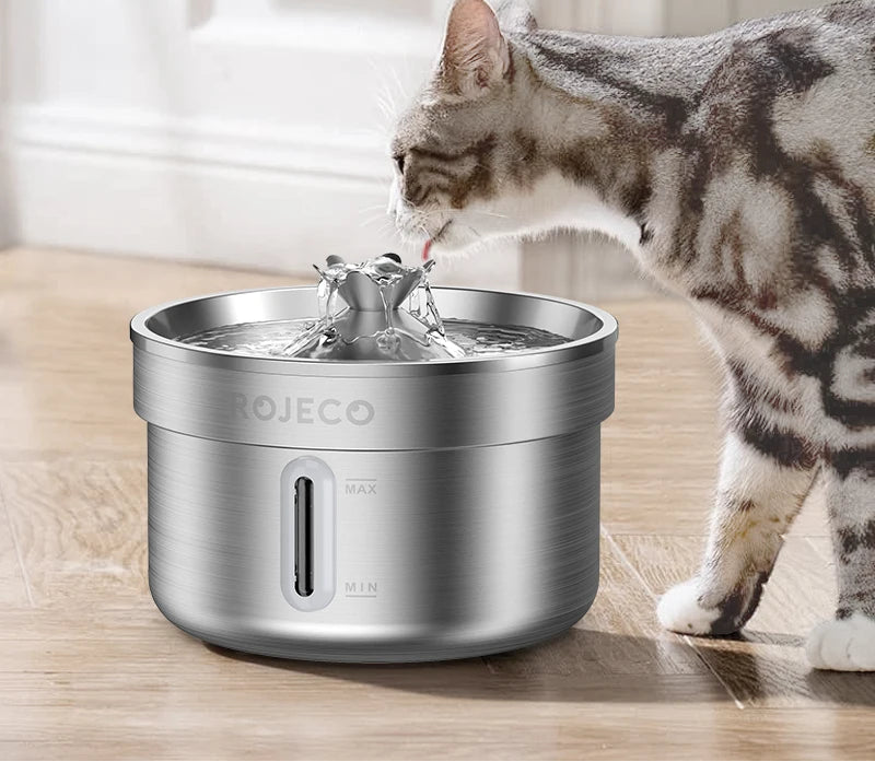 Stainless Steel Automatic Smart Pet Water Fountain for Cats & Dogs