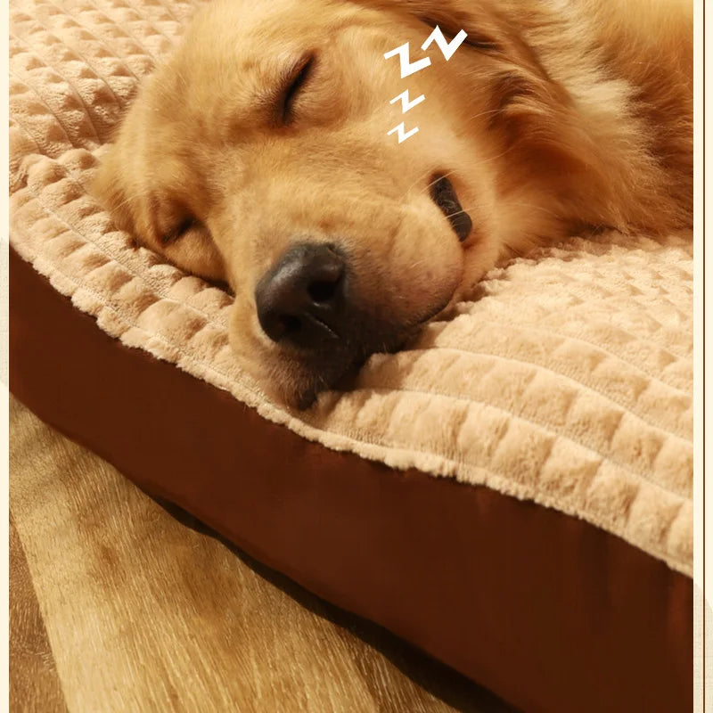 Fleece Dog Bed Mat with Detachable Cushion – Warm Washable Sleeping Pad for Small, Medium & Large Dogs