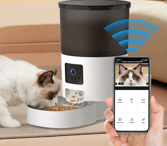 Automatic Cat Feeder with HD Camera and Smart Voice Recording