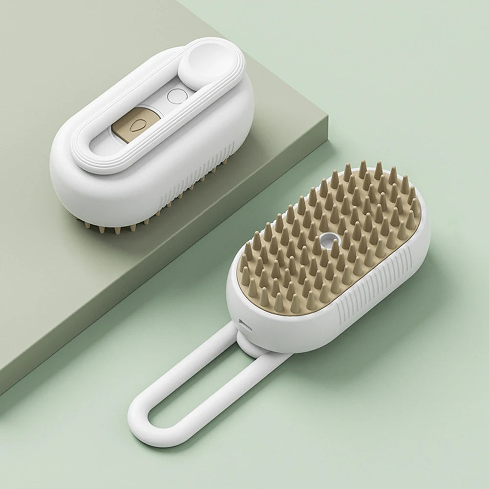 3-in-1 Electric Steam Spray Grooming Brush for Cats & Dogs