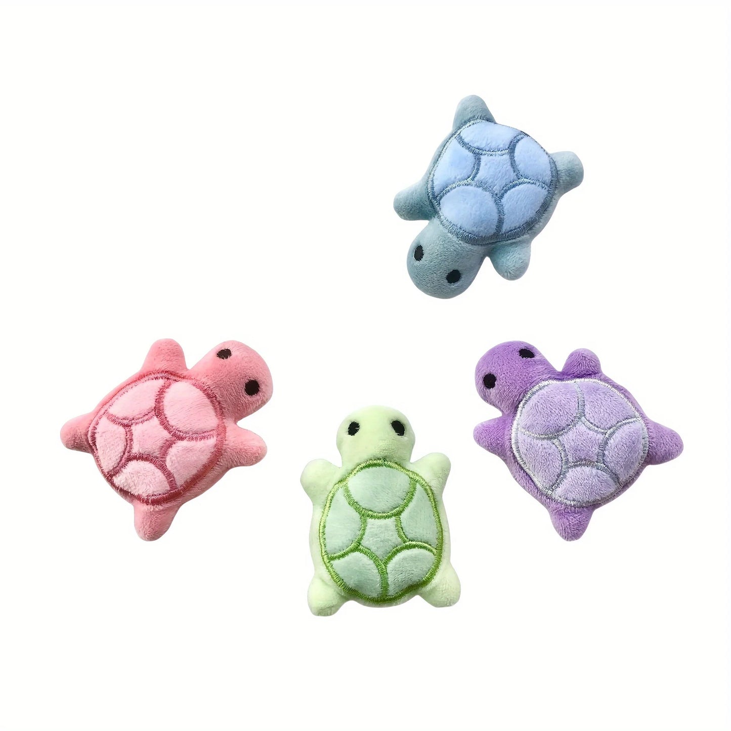 Jouet en peluche en forme de tortue couineur pour chien - Jouet de dentition doux pour petits chiens