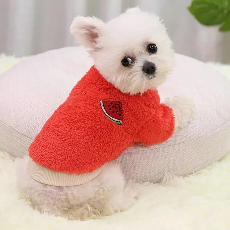 Gilet Chauffant en Peluche pour Chiens et Chats de Petite et Moyenne Taille