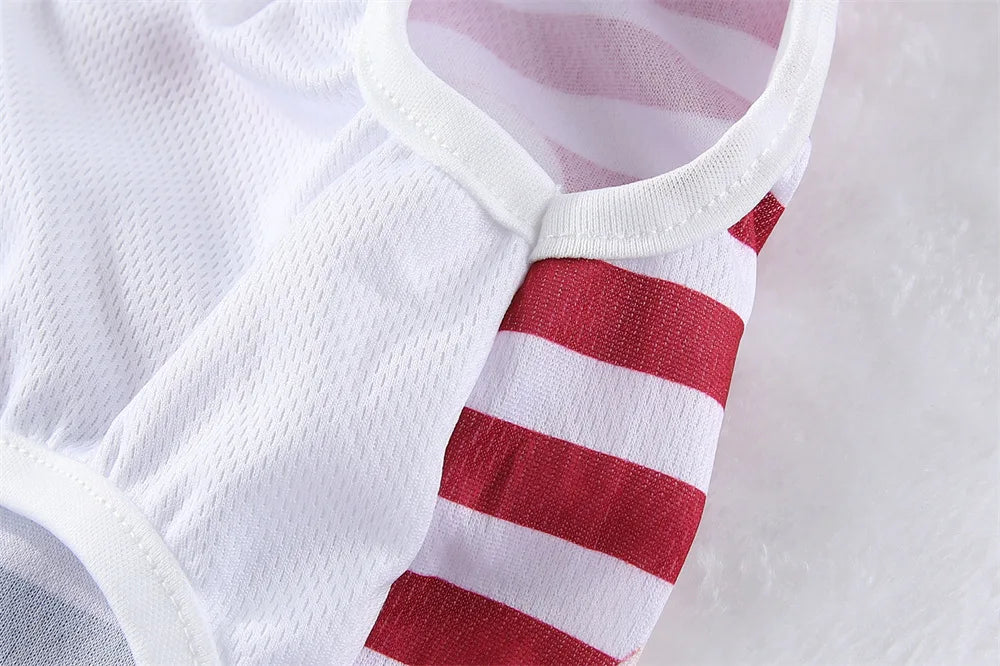 Striped Summer Cooling Vest Shirt for Dogs | Casual Breathable Top for Small to Large Breeds