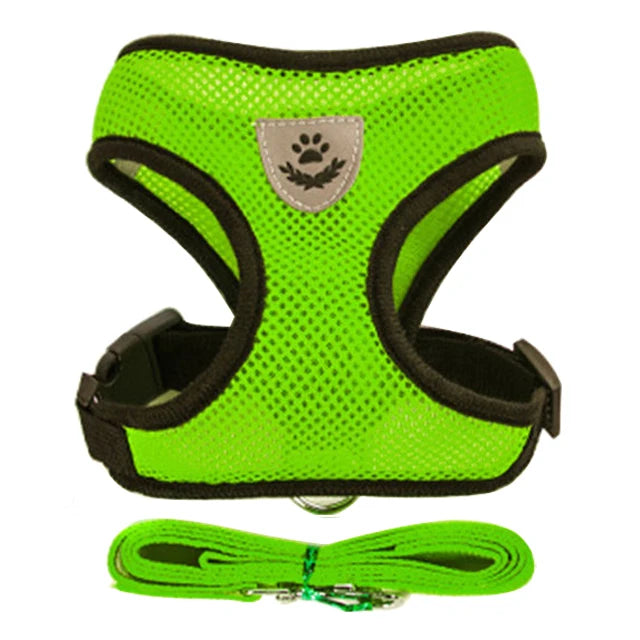 Breathable Mesh Vest Harness & Lead Set for Small to Medium Cats and Dogs