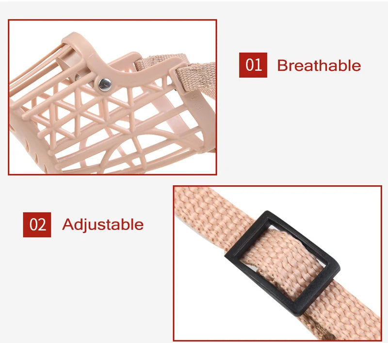 Adjustable Basket Muzzle for Dogs — 7 Sizes