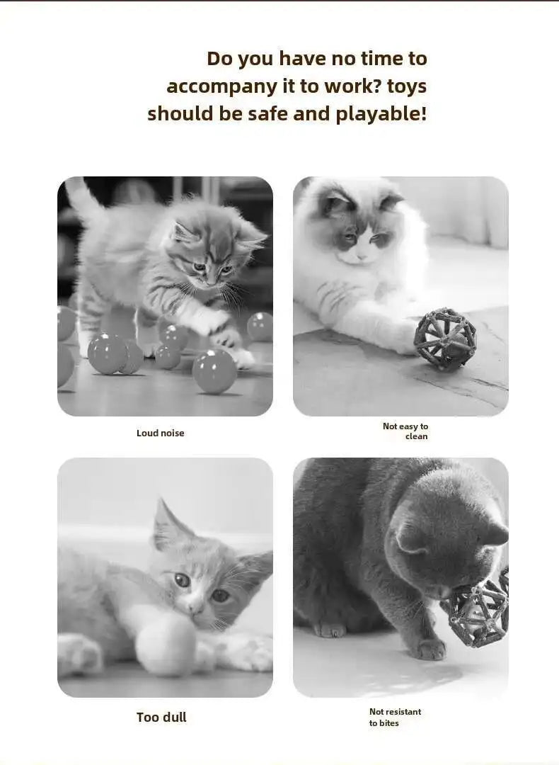 Smart Touch & Motion Activated Rolling Ball Toy for Cats & Dogs