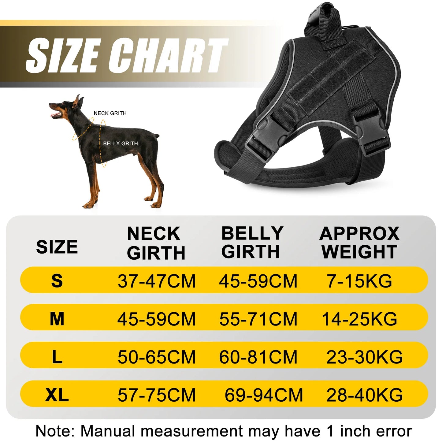 Tactical Dog Harness for Large Dogs