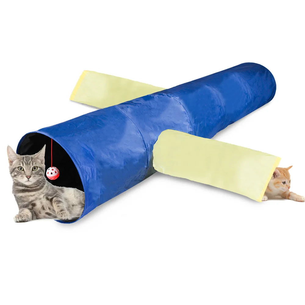 Tunnel pour chat - Tunnel de jeu pliable avec papier bruissant
