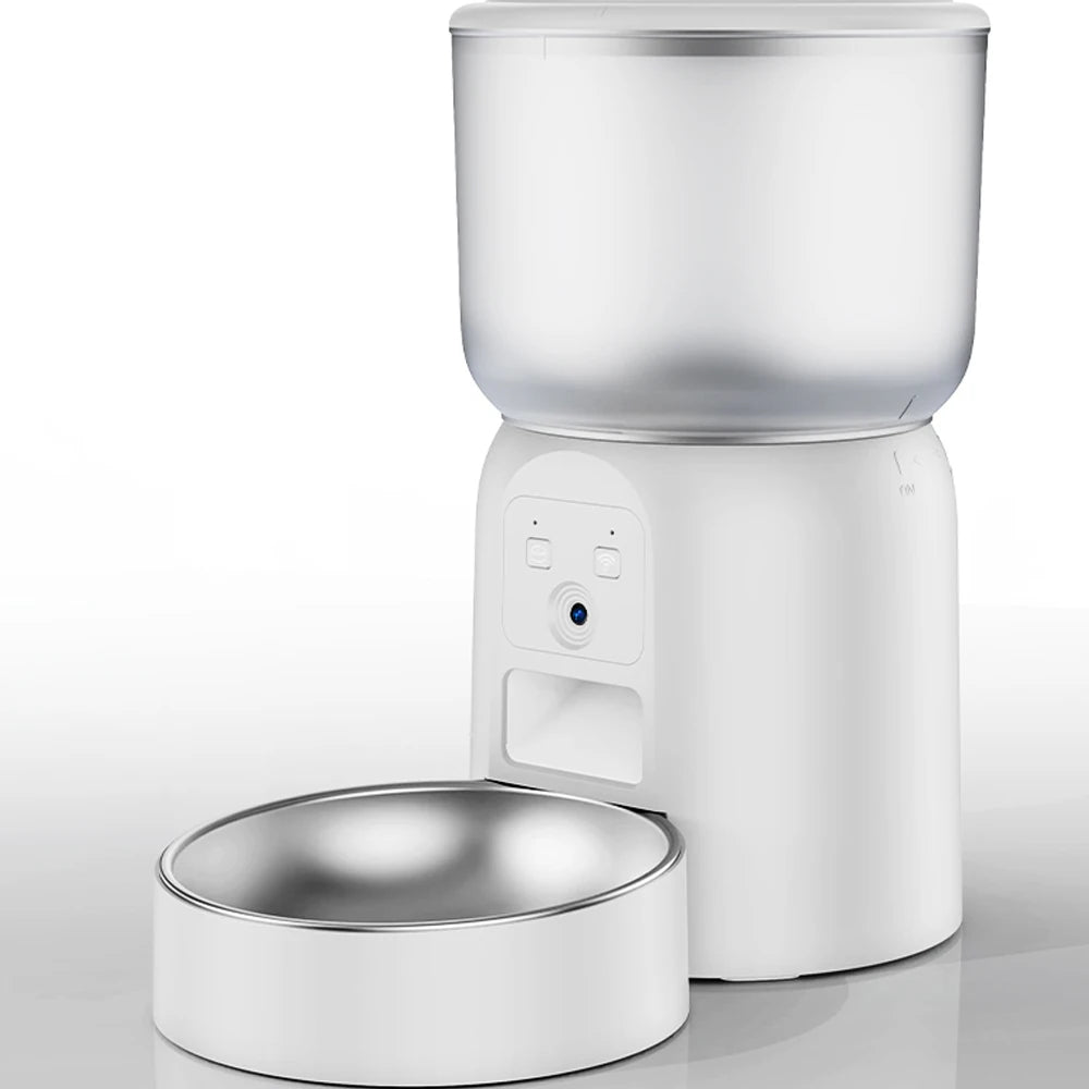 3L Smart Pet Feeder with HD Camera & Stainless Steel Bowl