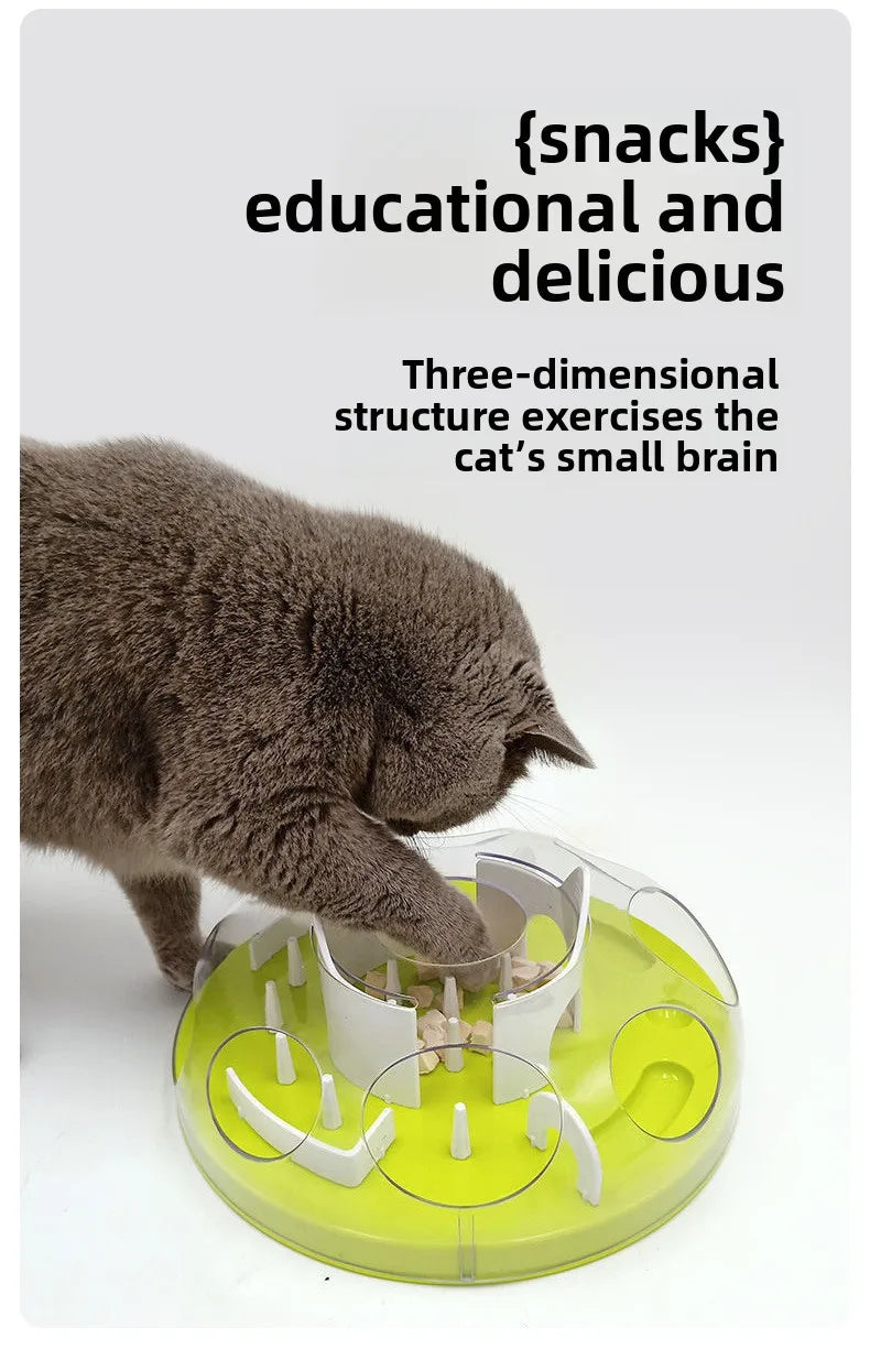 Interactive Cat Maze Puzzle Feeder