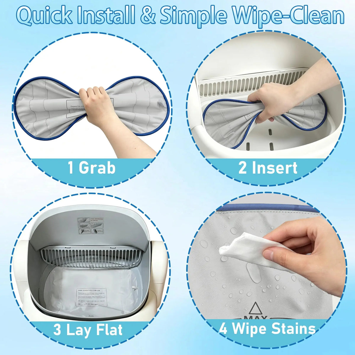 Waterproof Replacement Liner for Self-Cleaning Cat Litter Boxes