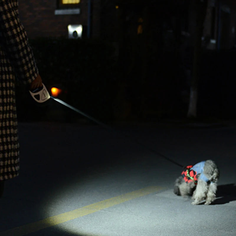 LED Retractable Dog Leash with Light