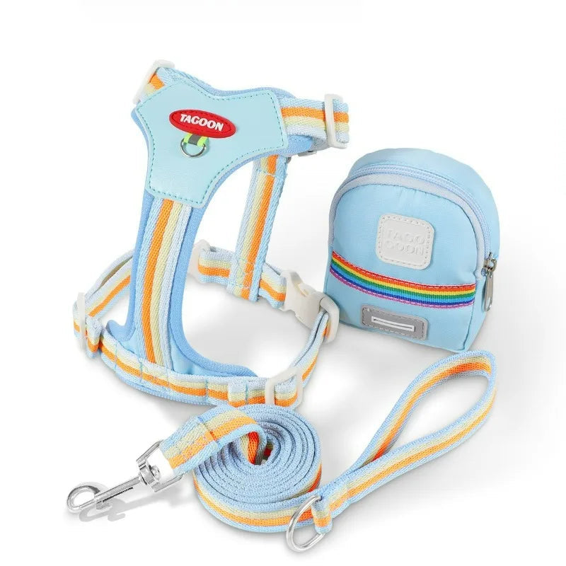 Dog Harness & Lead Set – Padded Vest Harness with Reflective Strips for Small & Medium Dogs