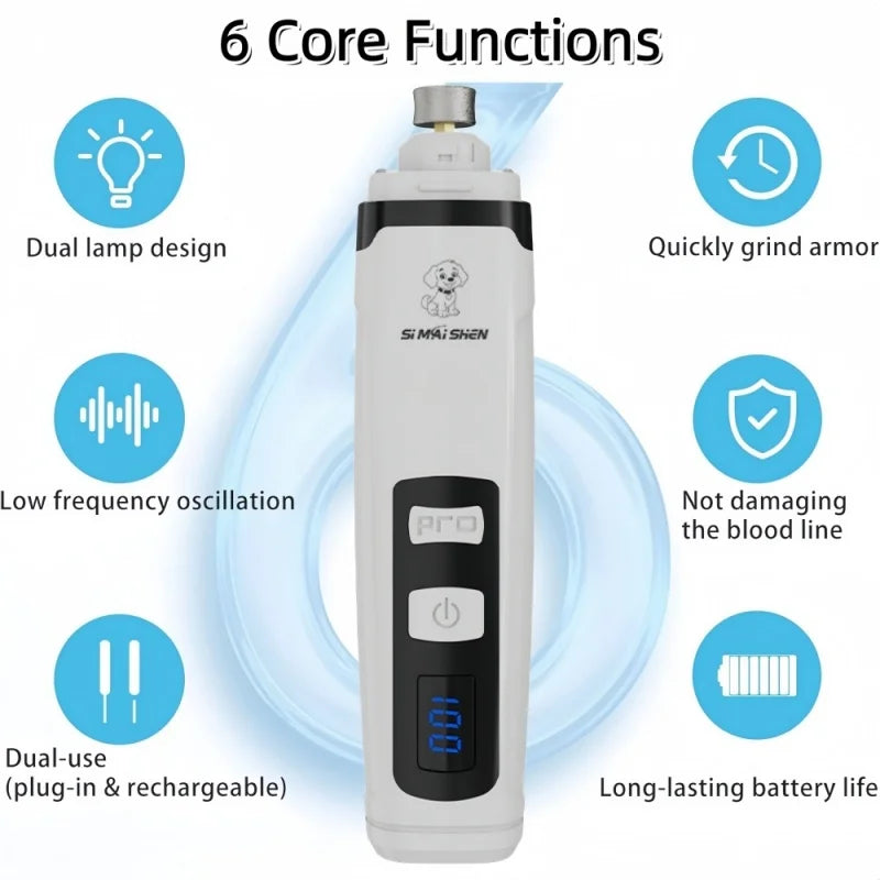 Electric Pet Nail Grinder with LED Light