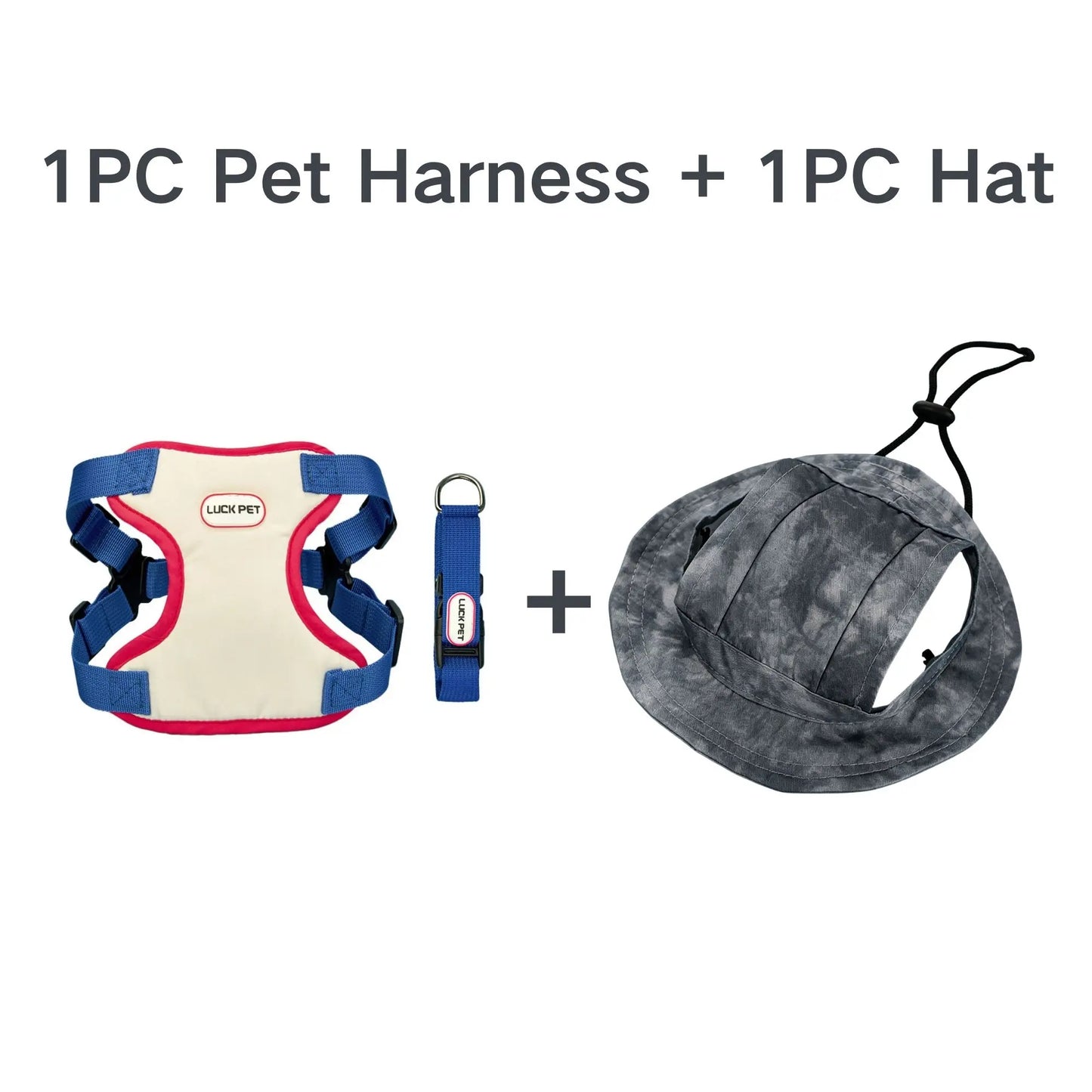 Anti-Escape Harness, Leash & Sun Hat Set for Small Dogs & Cats