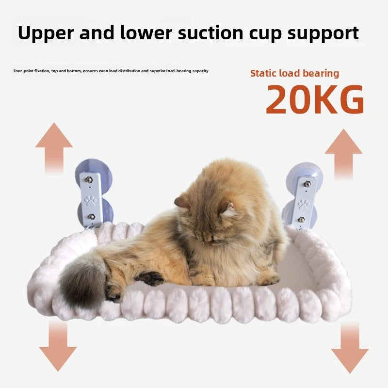 Suction Cup Window Cat Hammock – Wide Hanging Bed