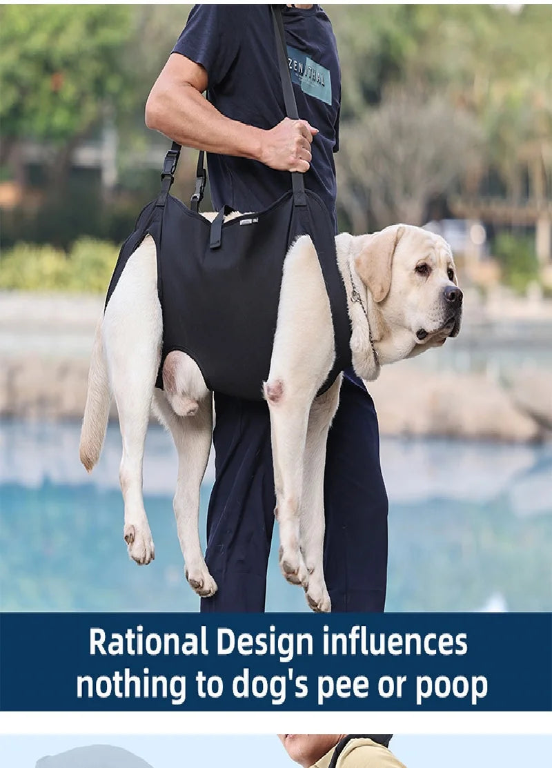 Dog Body Support Lift Harness for Injured, Disabled & Elderly Dogs – Soft Oxford Carry Sling
