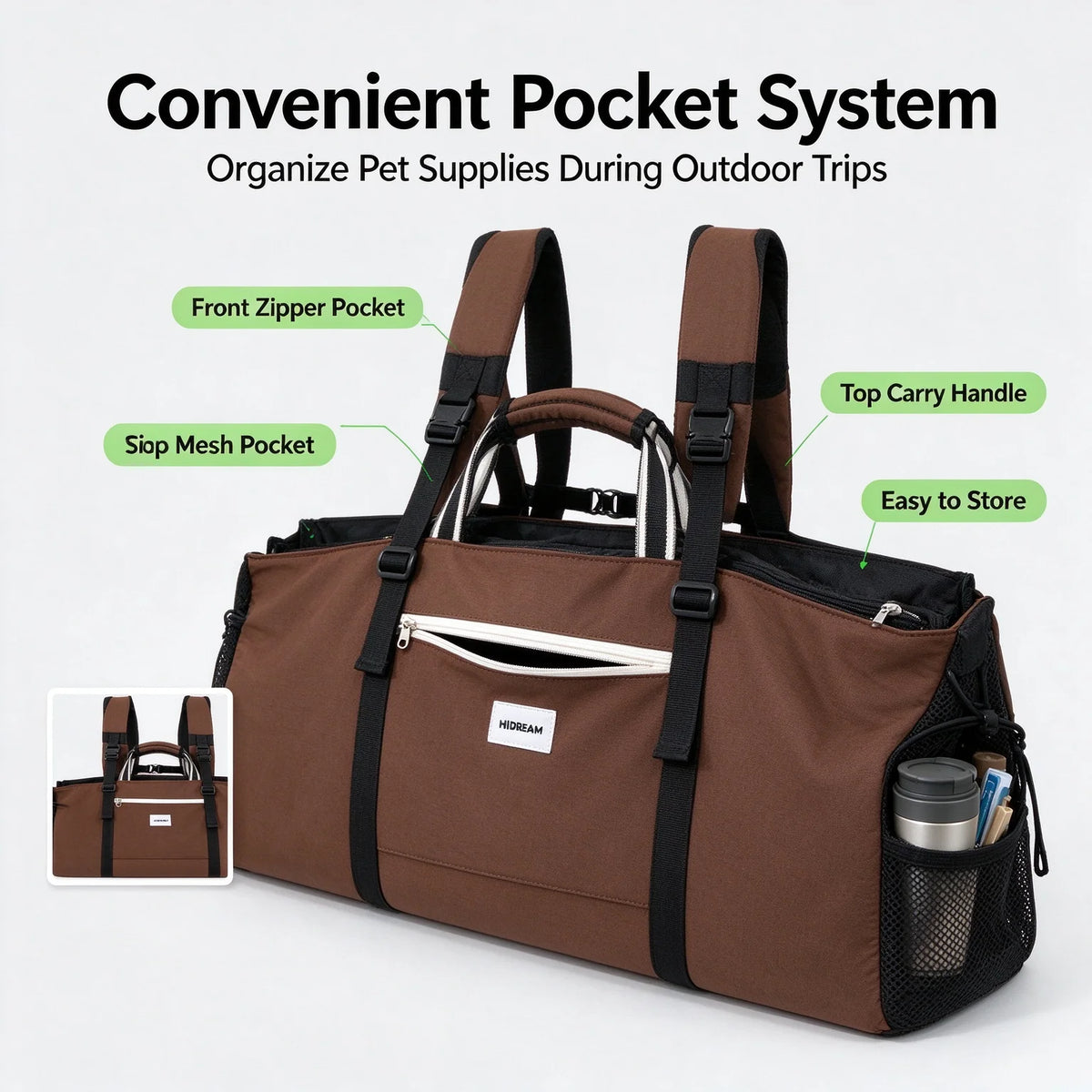 Long-Body Dog Carrier Backpack