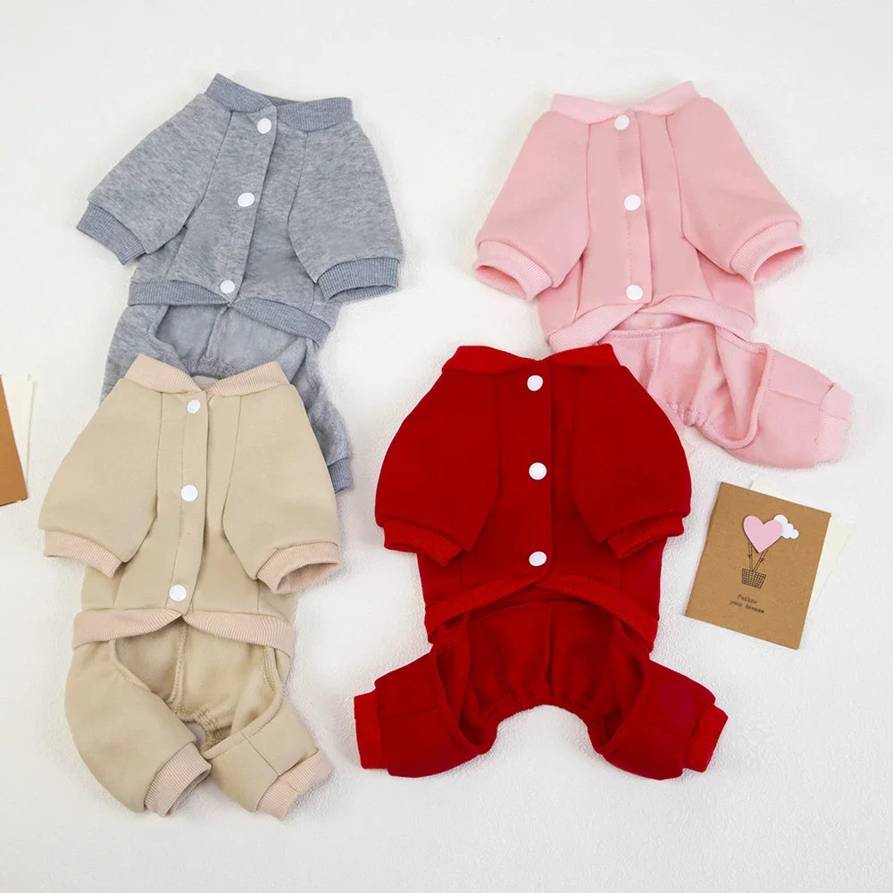 Thickened Dog Hoodie Jumpsuit for Small & Medium Dogs