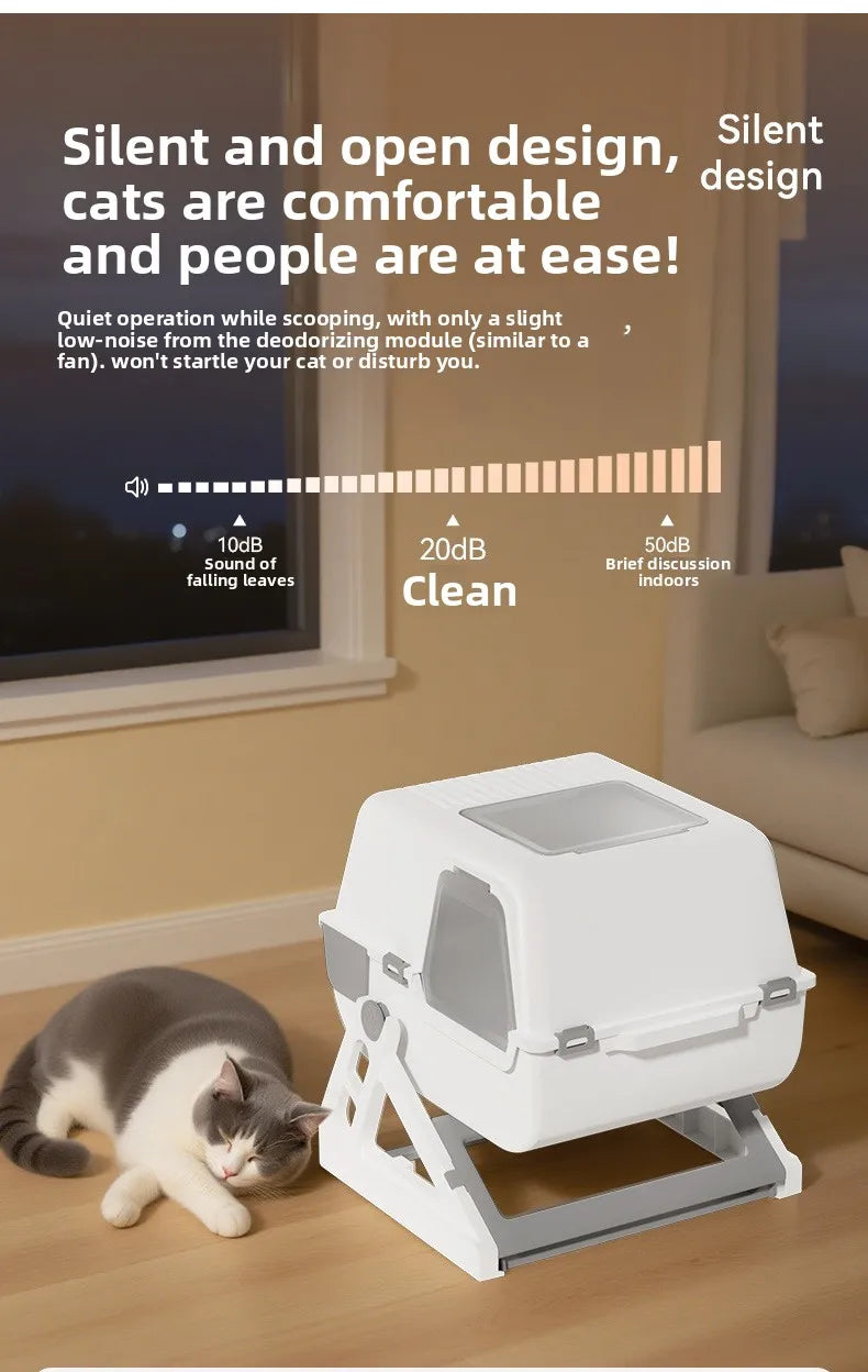Enclosed Folding Cat Litter Box