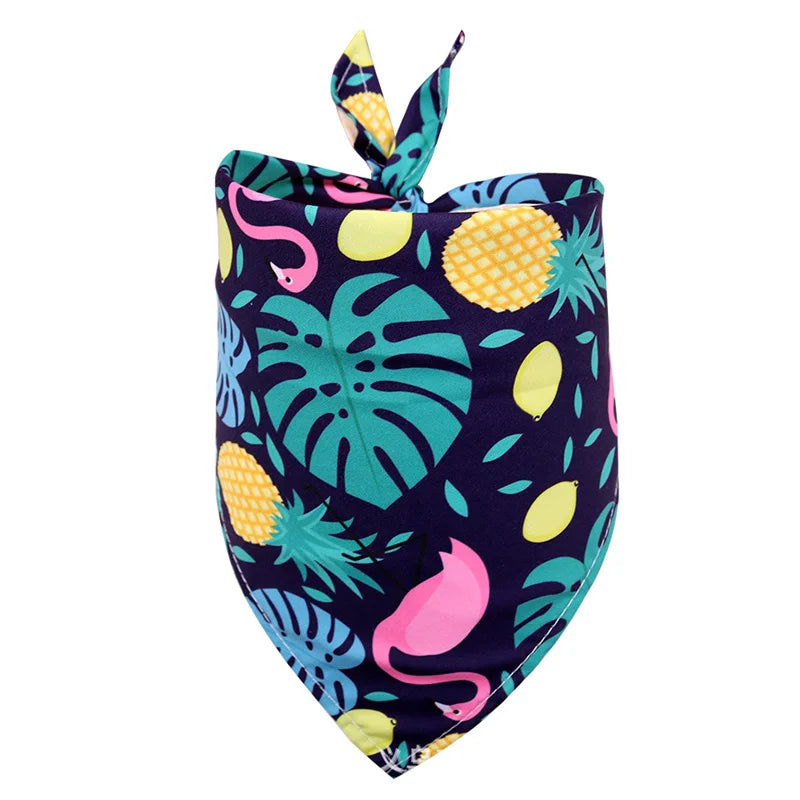 Tropical Print Pet Bandana for Dogs & Cats
