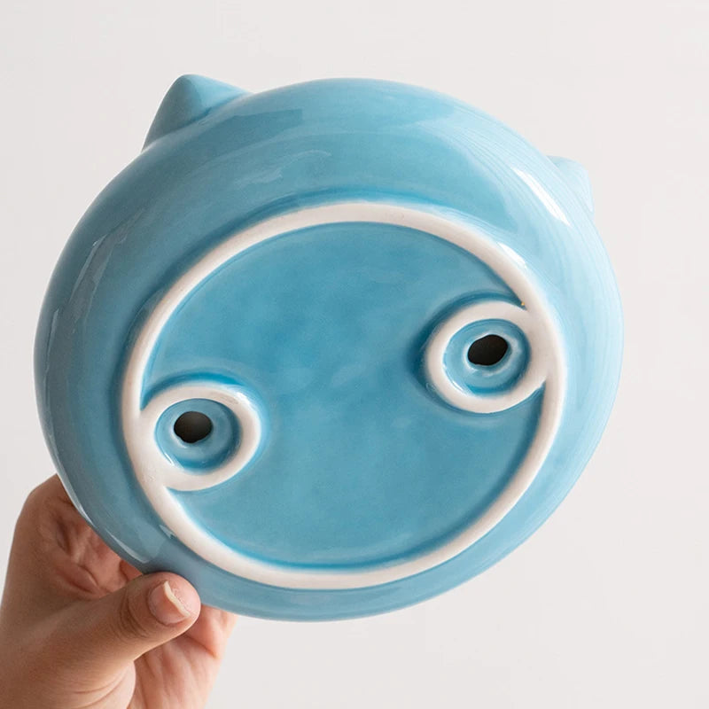 Cat Ear Ceramic Pet Bowl – Anti-Tip Food & Water Dish