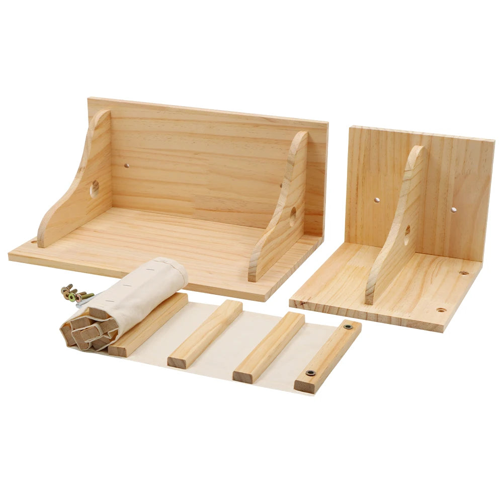 Wall-Mounted Cat Climbing Shelves & Hideaway Houses
