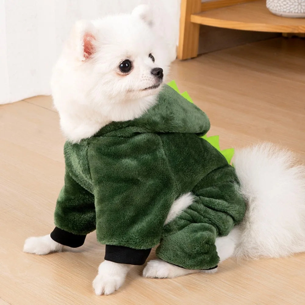 Dinosaur Cosplay Hoodie & Warm Jacket for Small & Medium Dogs