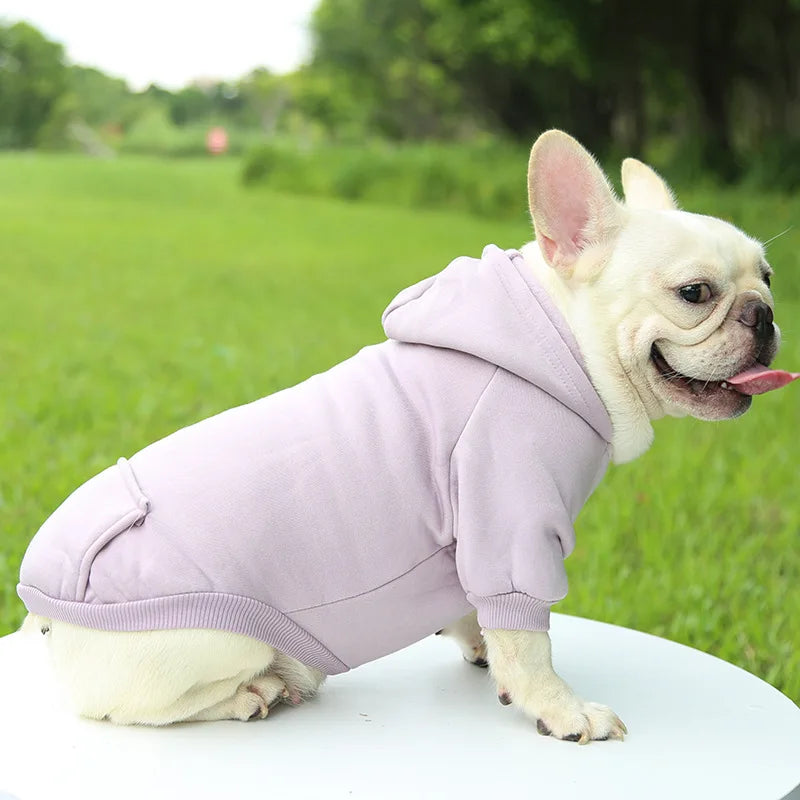 Manteau à capuche en polaire pour chien | Veste sweat chaude d'automne et d'hiver pour petits chiens et chats
