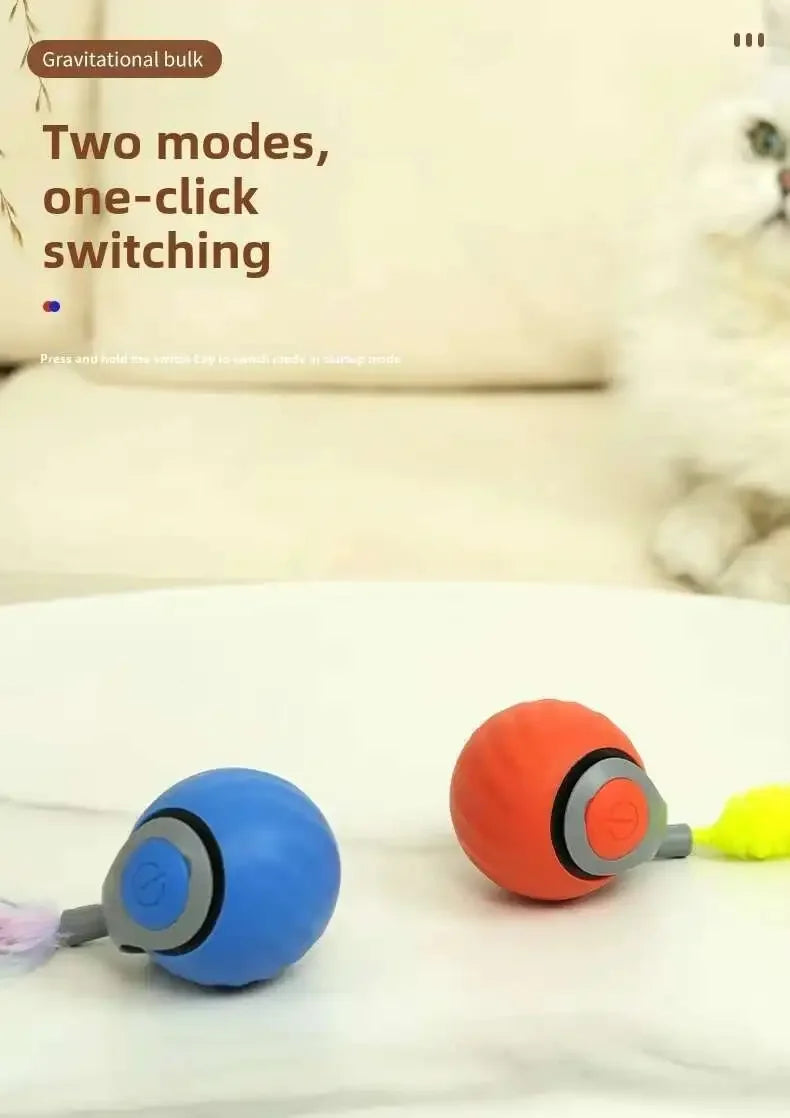 Smart Touch & Motion Activated Rolling Ball Toy for Cats & Dogs