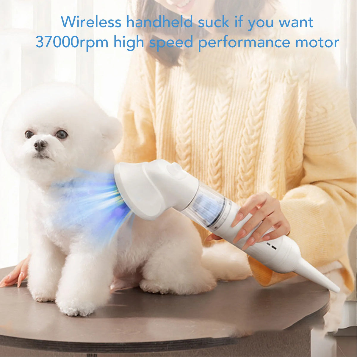 Pet Grooming Vacuum Kit | Shedding Brush & Hair Suction | Dogs & Cats