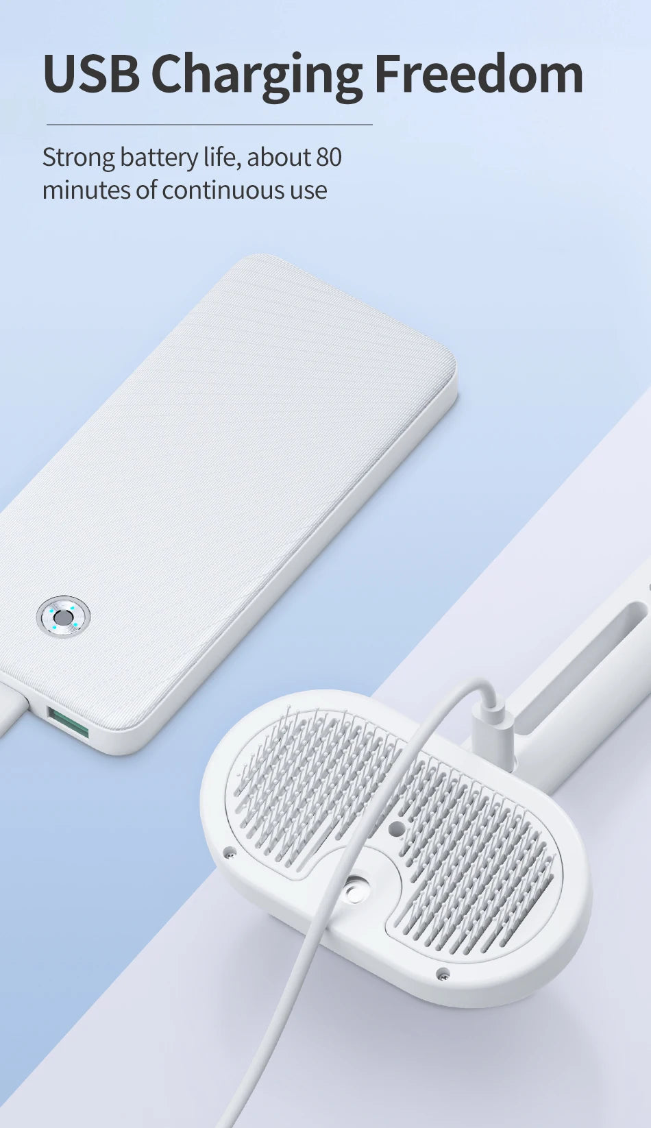 Brosse à vapeur pour poils d'animaux — Brosse de toilettage électrique pour chats et chiens