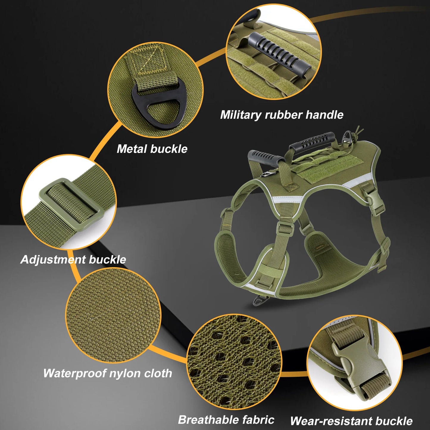 Tactical Dog Harness for Large Dogs