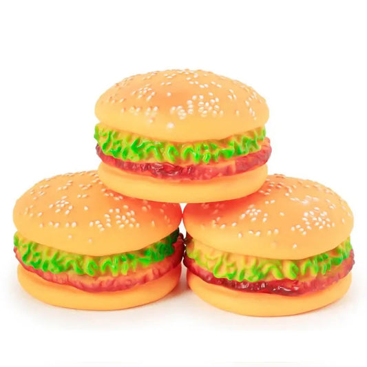 Hamburger Squeaky Dog Toy