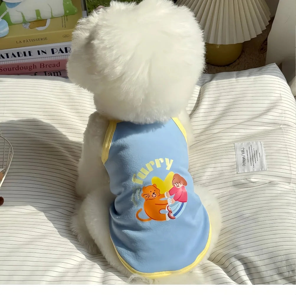 Robe et gilet rafraîchissants 2 en 1 pour petits chiens et chats | Jupe d'été respirante "Princesse" pour Chihuahuas et chiots