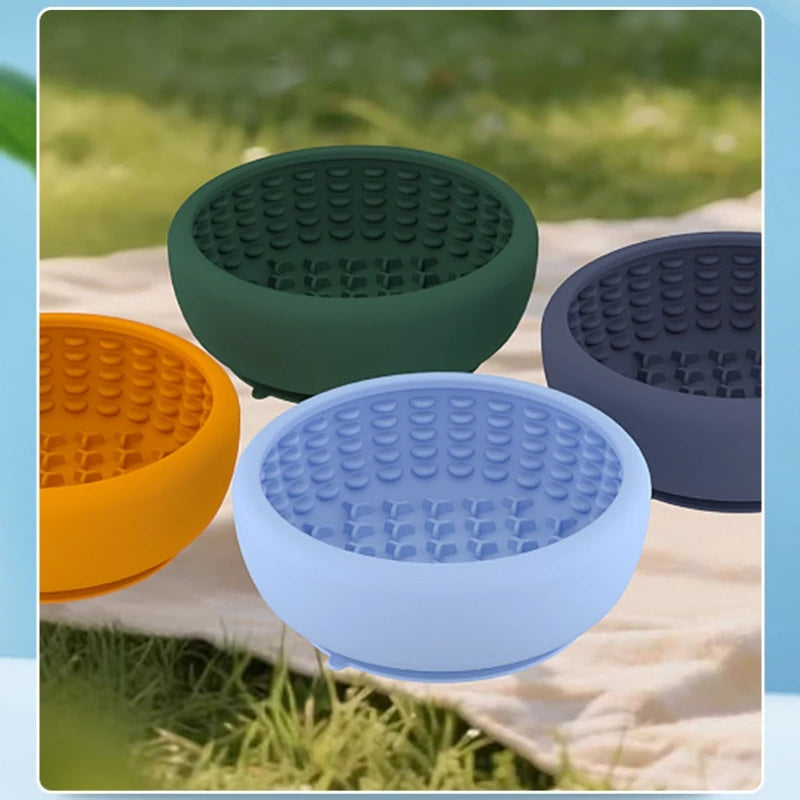 Suction-Cup Slow Feeder Dish for Dogs & Cats