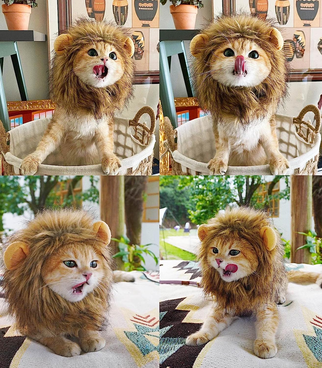 Lion Mane Pet Costume for Dogs and Cats