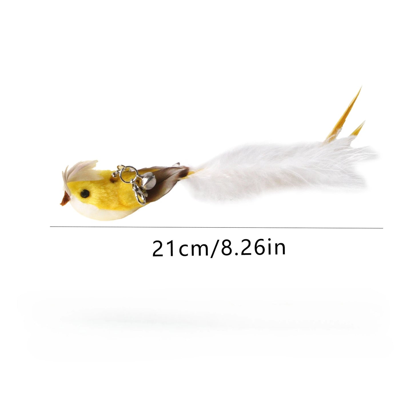 Baguette pour chat avec oiseau mains libres et ventouse - Jouet interactif avec clochette