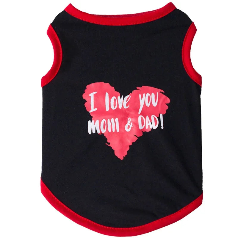Printed Sleeveless Vest for Cats & Small Dogs