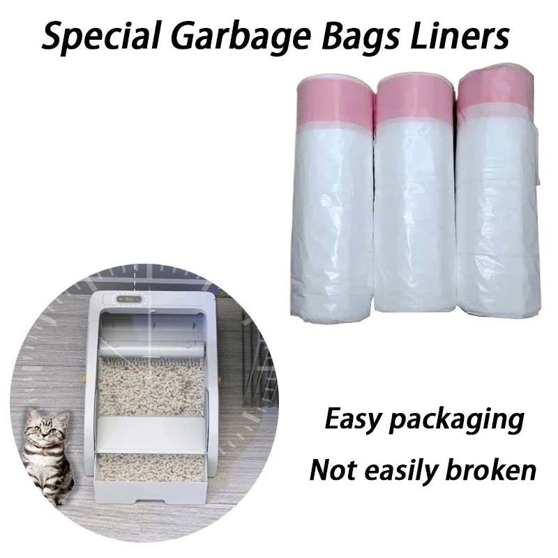 Cat Litter Box Liner Bags – 2 Rolls of Easy-Clean Waste Collection Bags