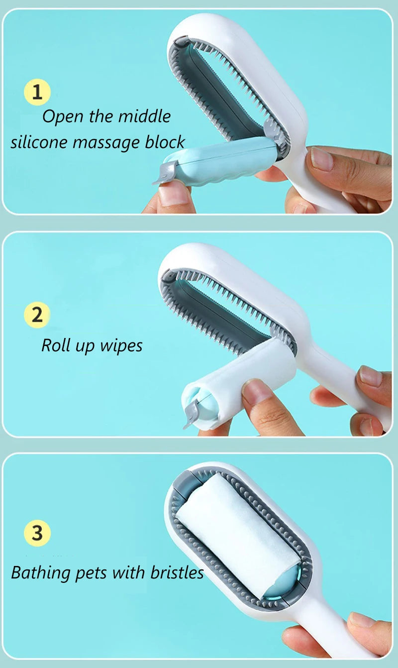 Double-Sided Pet Grooming Brush & Hair Removal Comb