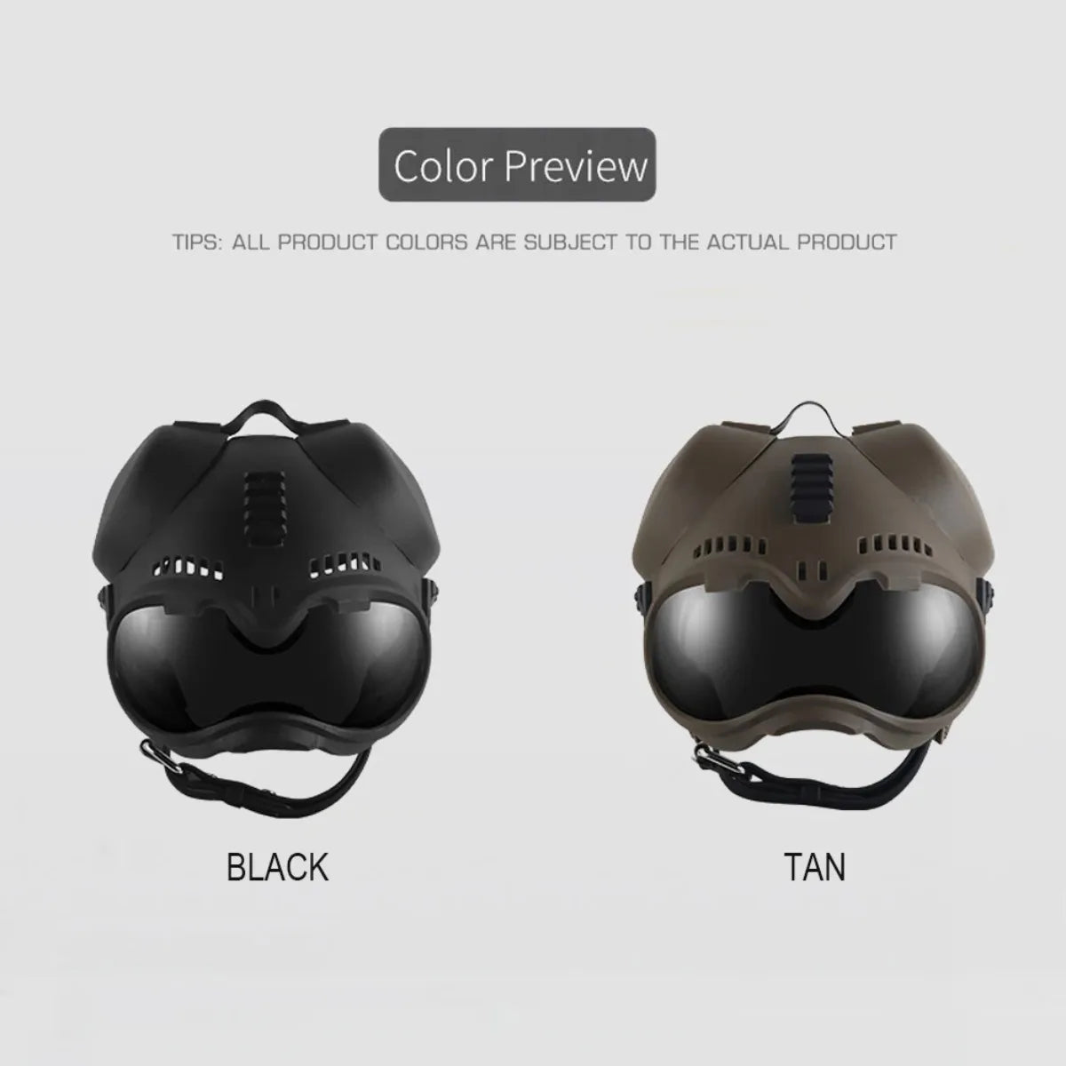 K9 Tactical Dog Helmet with Dual Goggles for Medium & Large Working Dogs