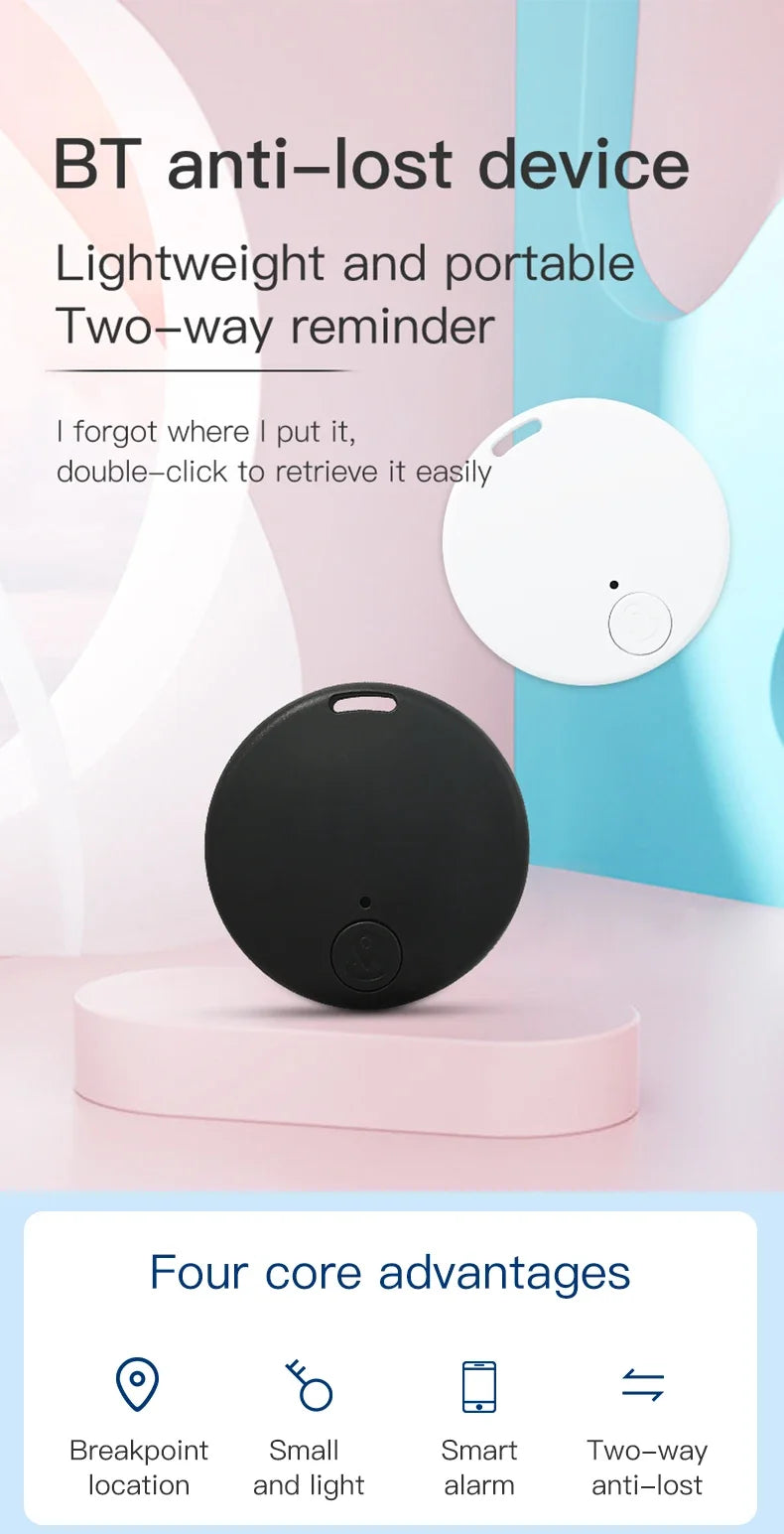 Slim Square Bluetooth Anti-Lost Tracker — 10+ Month Battery Life