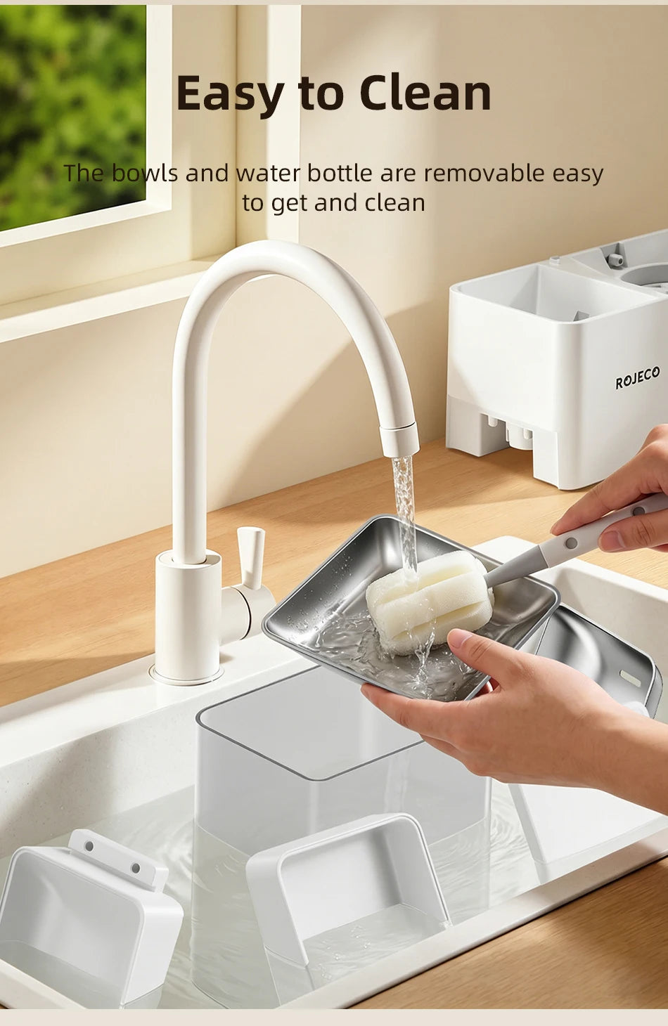 2-in-1 Automatic Pet Feeder & Gravity Water Fountain with Camera