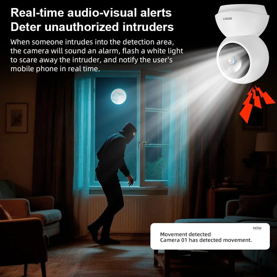 Smart WiFi Pet Camera with AI Tracking & Night Vision