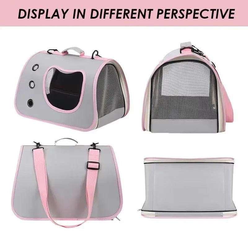Portable Foldable Pet Carrier Backpack for Small Dogs & Cats — Lightweight & Breathable Travel Bag