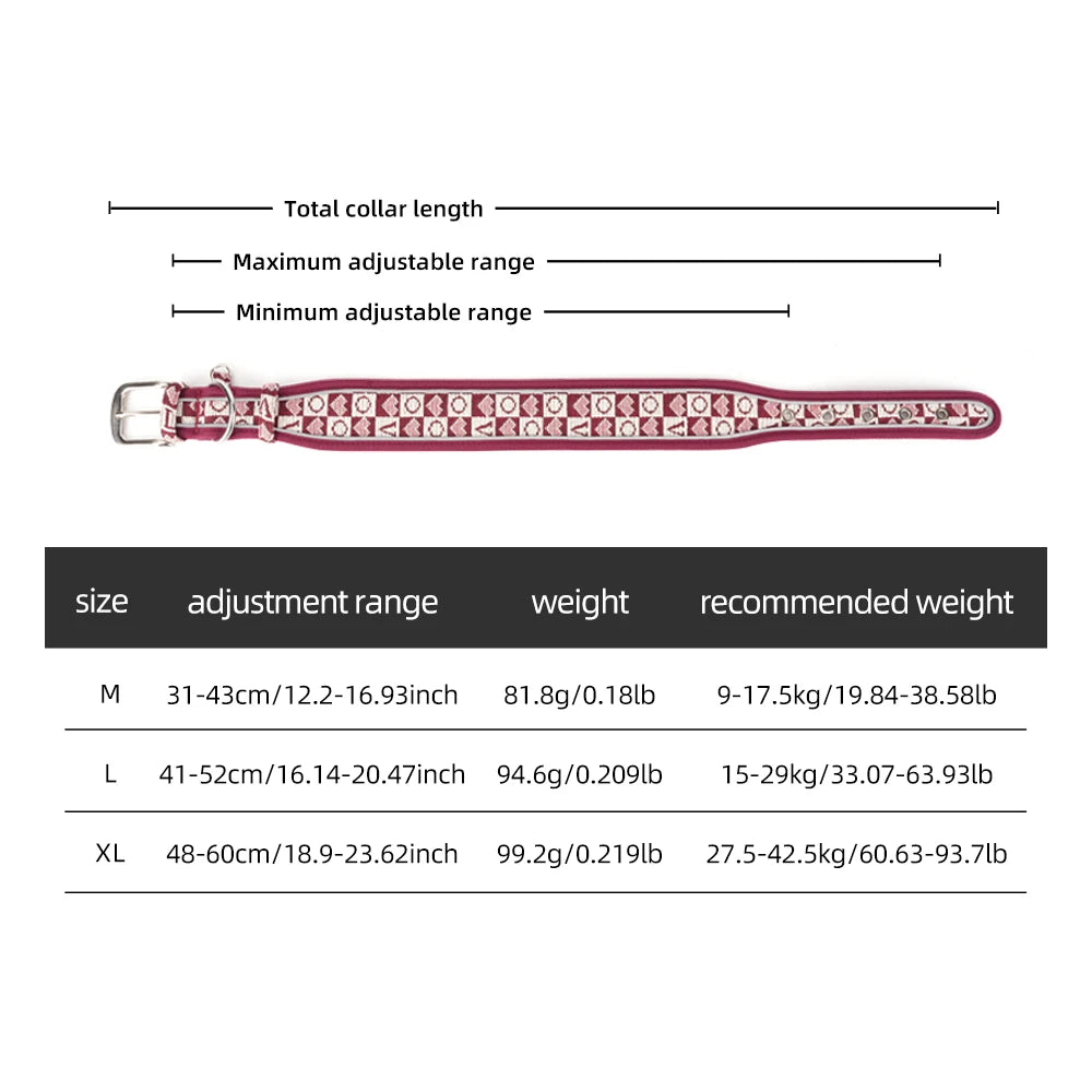 Wide Reflective Dog Collar with No-Pressure Fit
