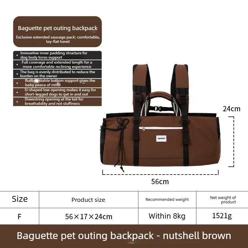 Long-Body Dog Carrier Backpack