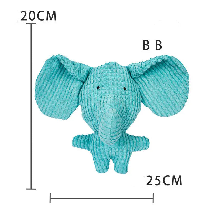 Jouet couineur interactif en peluche pour chien - Jouet à mâcher résistant en forme d'animal