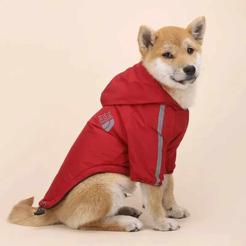 Manteau imperméable à capuche pour chien